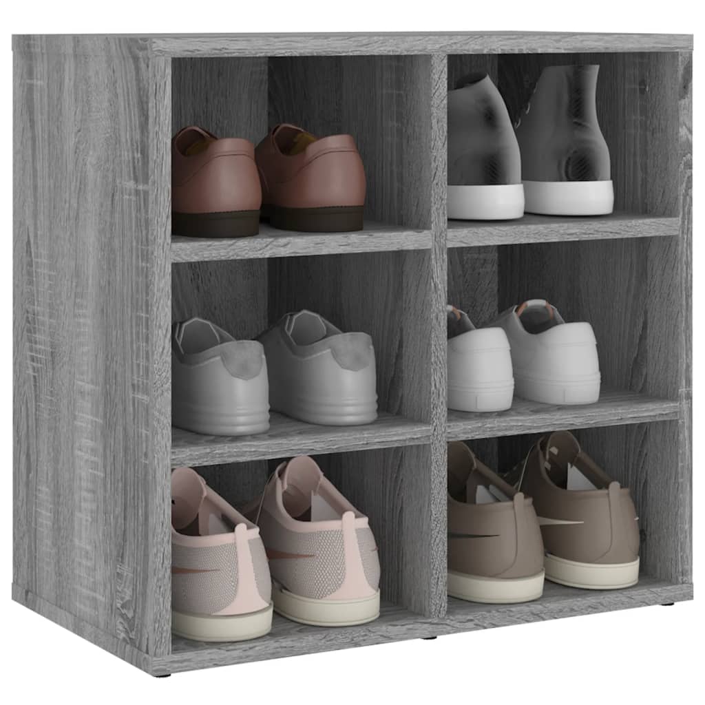 Étagère à chaussures gris Sonoma 52,5x30x50 cm
