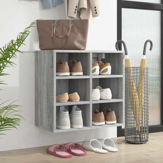 Étagère à chaussures gris Sonoma 52,5x30x50 cm