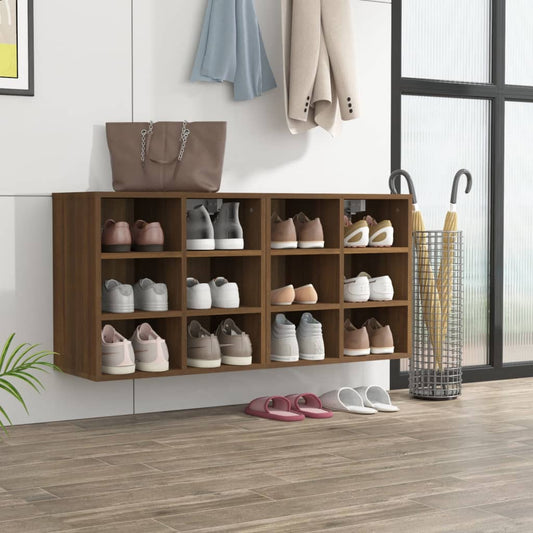 Étagères à chaussures 2 pcs. Aspect chêne brun 52,5x30x50 cm