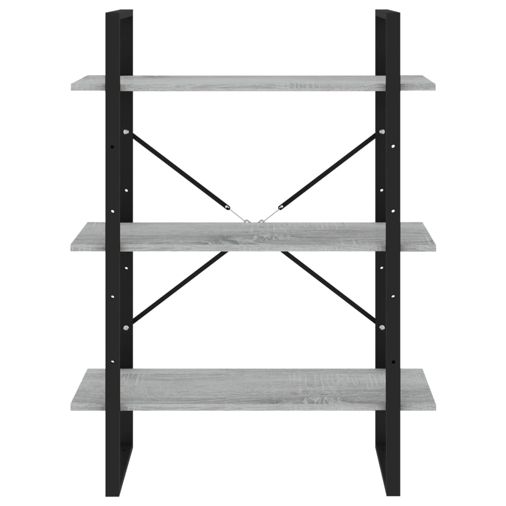 Bookshelf Gray Sonoma 80x30x105 cm Wood Material
