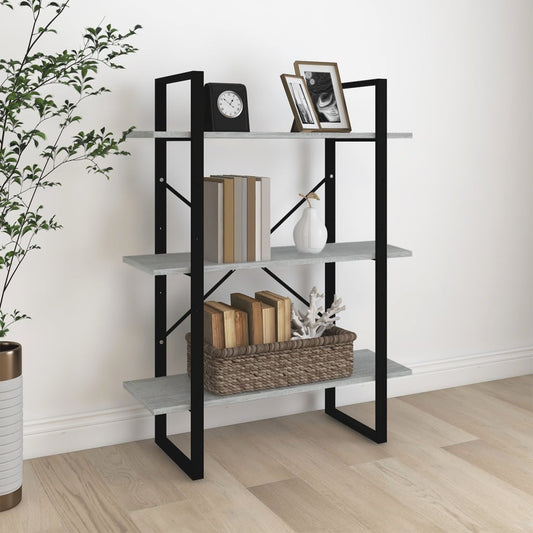 Bookshelf Gray Sonoma 80x30x105 cm Wood Material