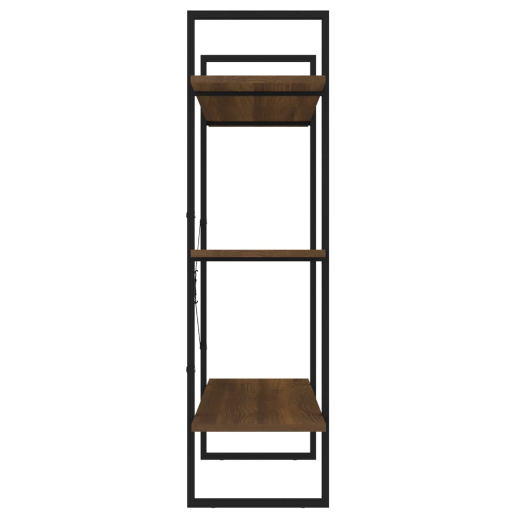 Bookshelf Brown Oak Look 100x30x105 cm Wood Material