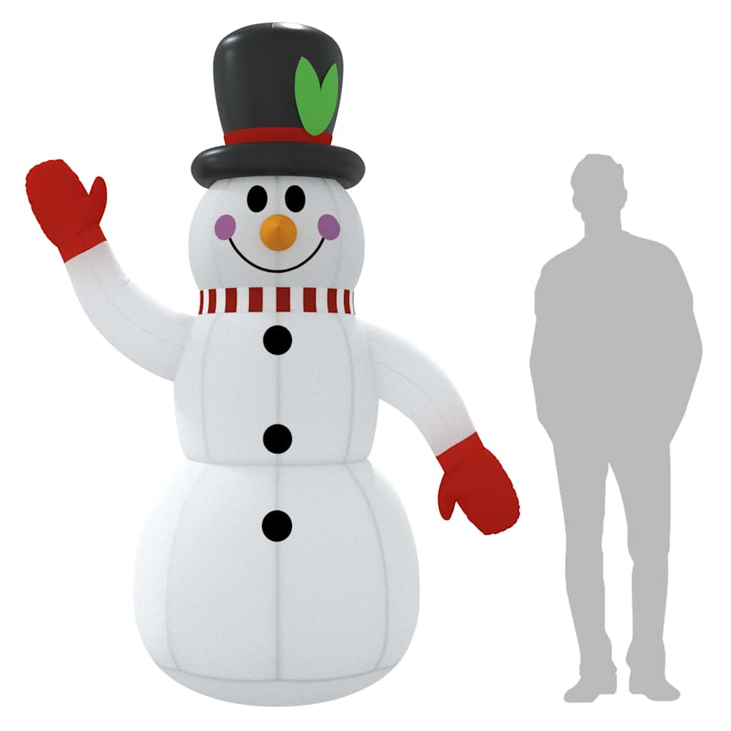Aufblasbarer Schneemann mit LEDs 240 cm