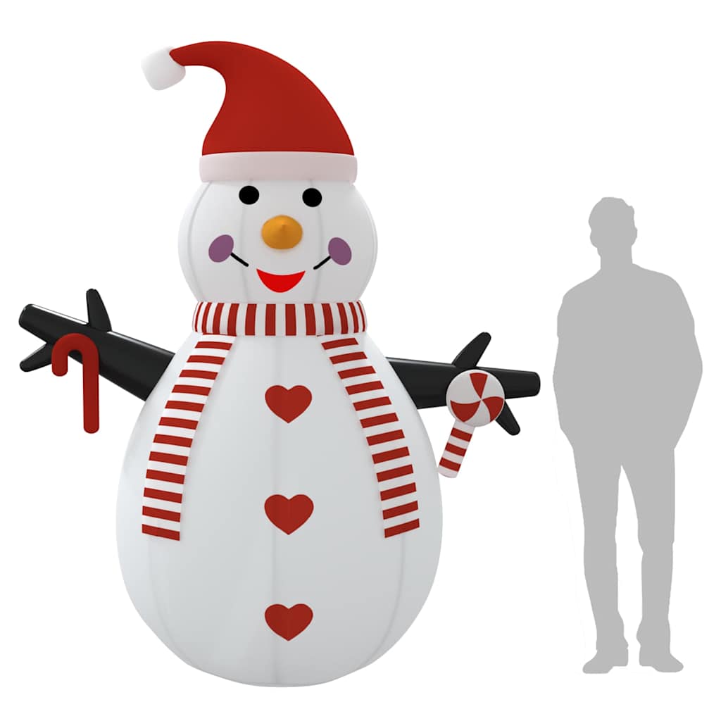 Aufblasbarer Schneemann mit LEDs 250 cm