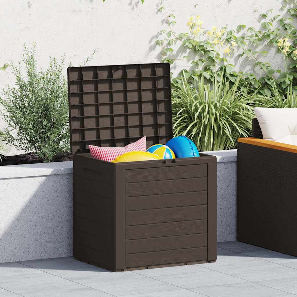 Gartentruhe Braun 58,5x46x55 cm Polypropylen