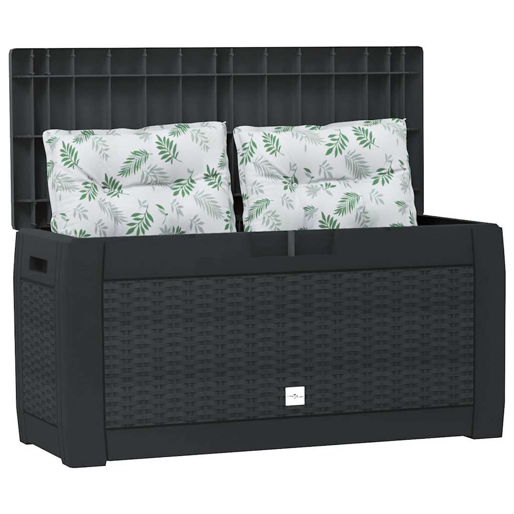 Gartentruhe Anthrazit 119x48x60 cm Polypropylen