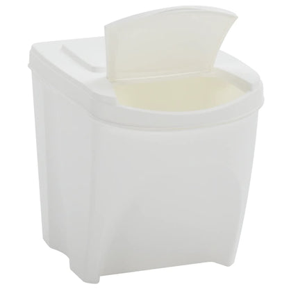 Stapelbare Mülleimer 4 Stk. Weiß 100 L Polypropylen