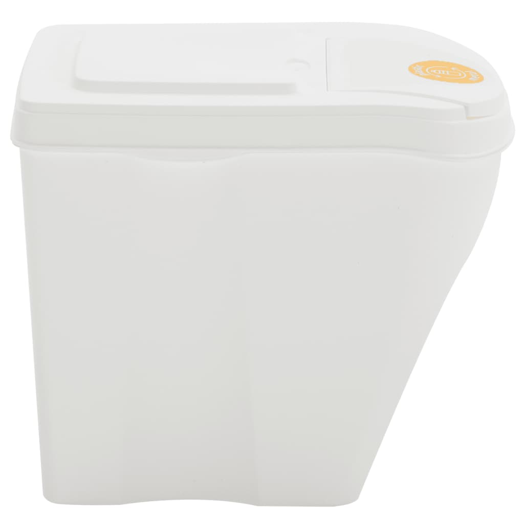 Stapelbare Mülleimer 4 Stk. Weiß 100 L Polypropylen