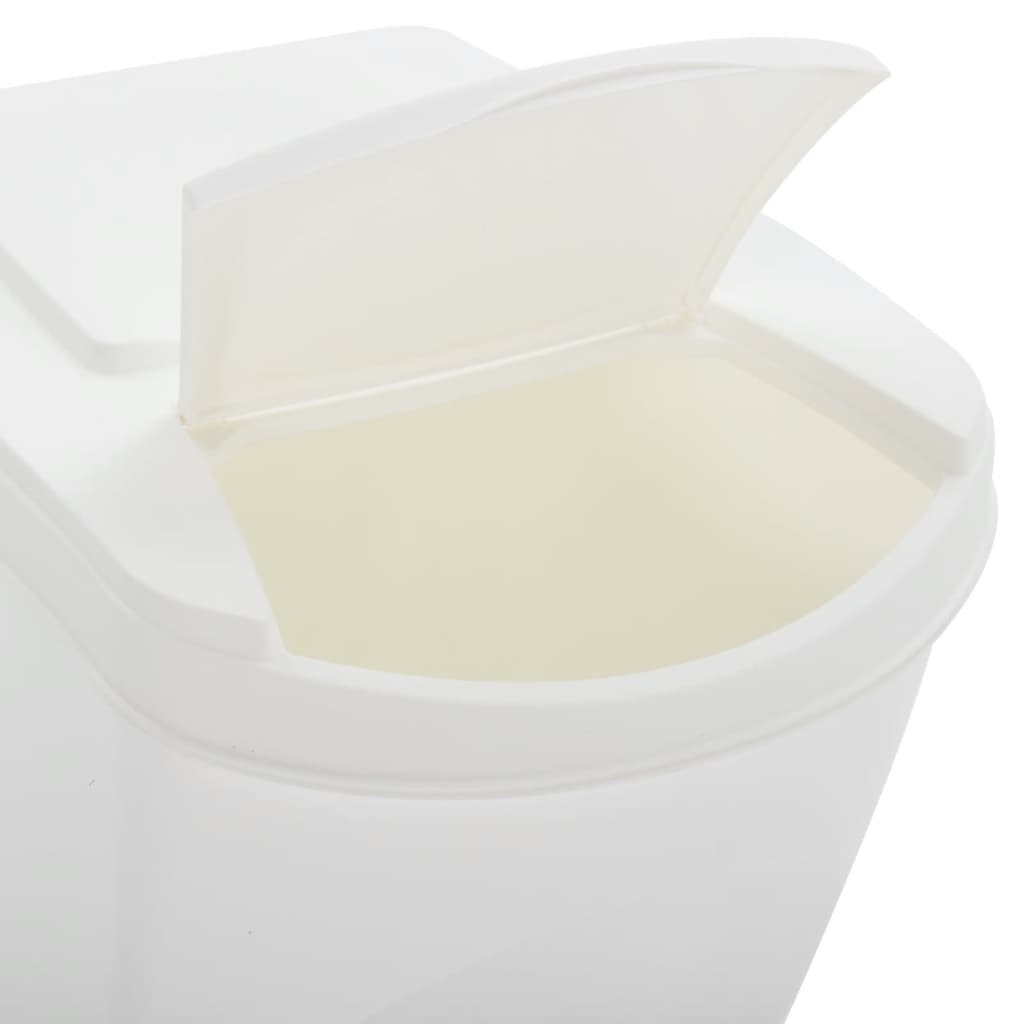 Stapelbare Mülleimer 4 Stk. Weiß 100 L Polypropylen