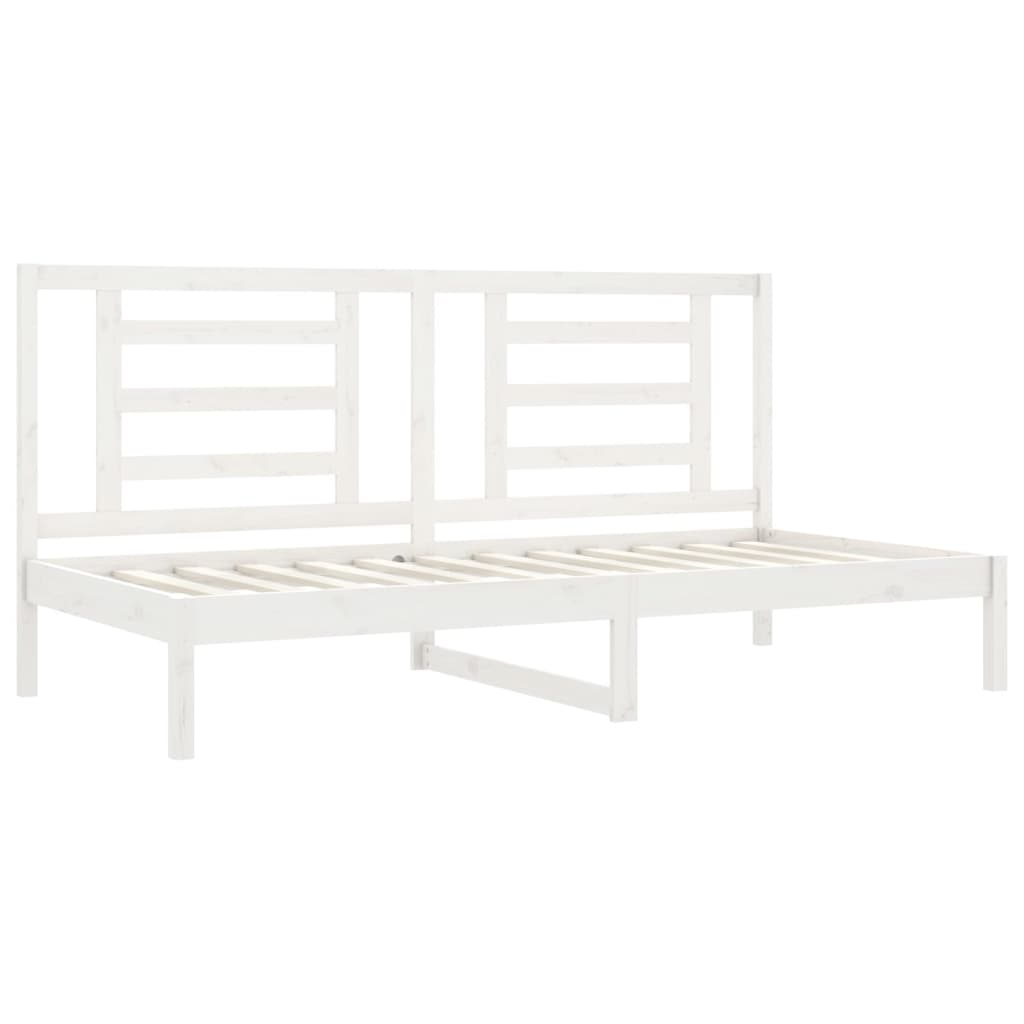 Tagesbett ohne Matratze Weiß 80x200 cm Massivholz Kiefer