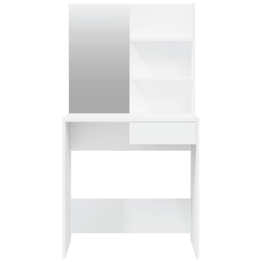 Schminktisch-Set Weiß 74,5x40x141 cm