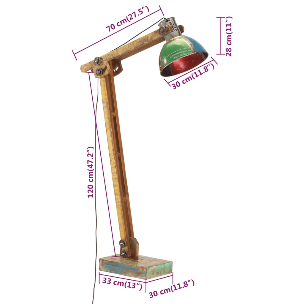 Stehlampe Mehrfarbig E27