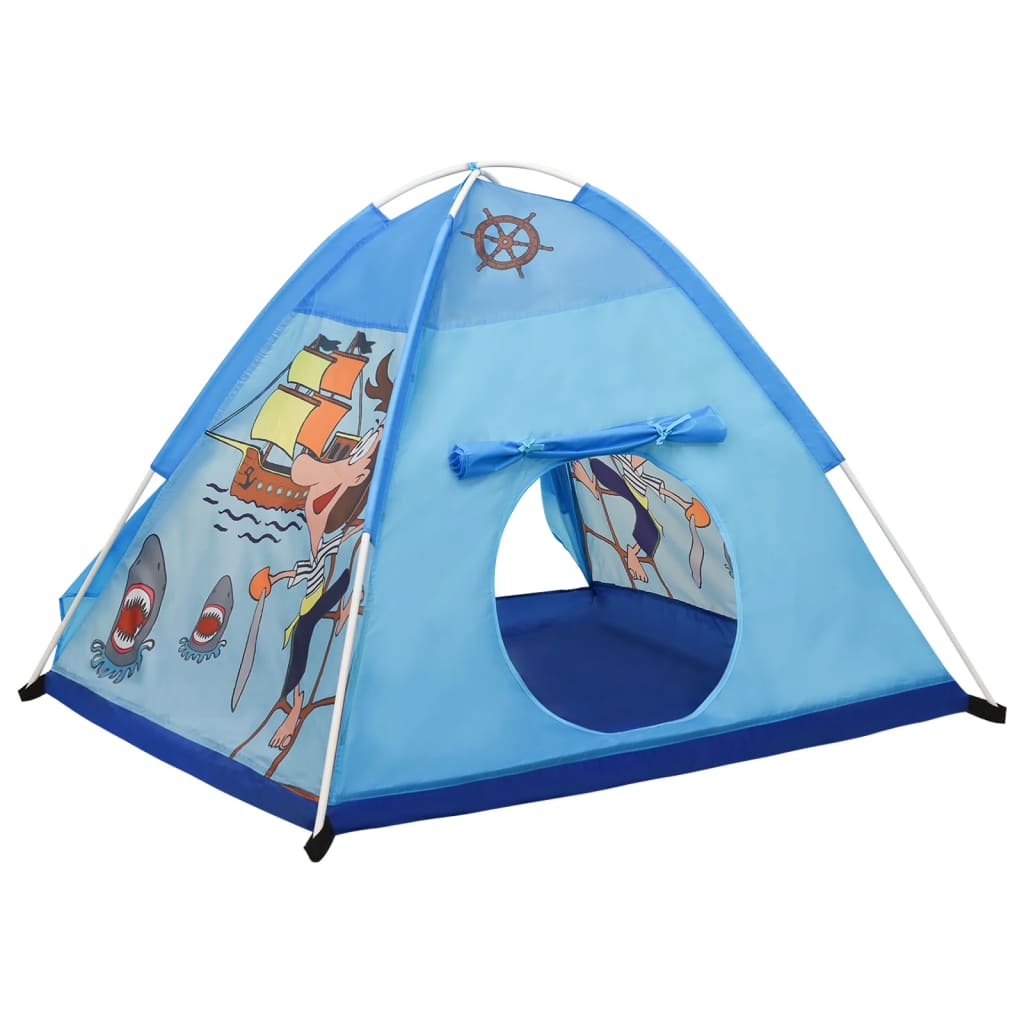 Tente de jeu pour enfants bleue 120x120x90 cm