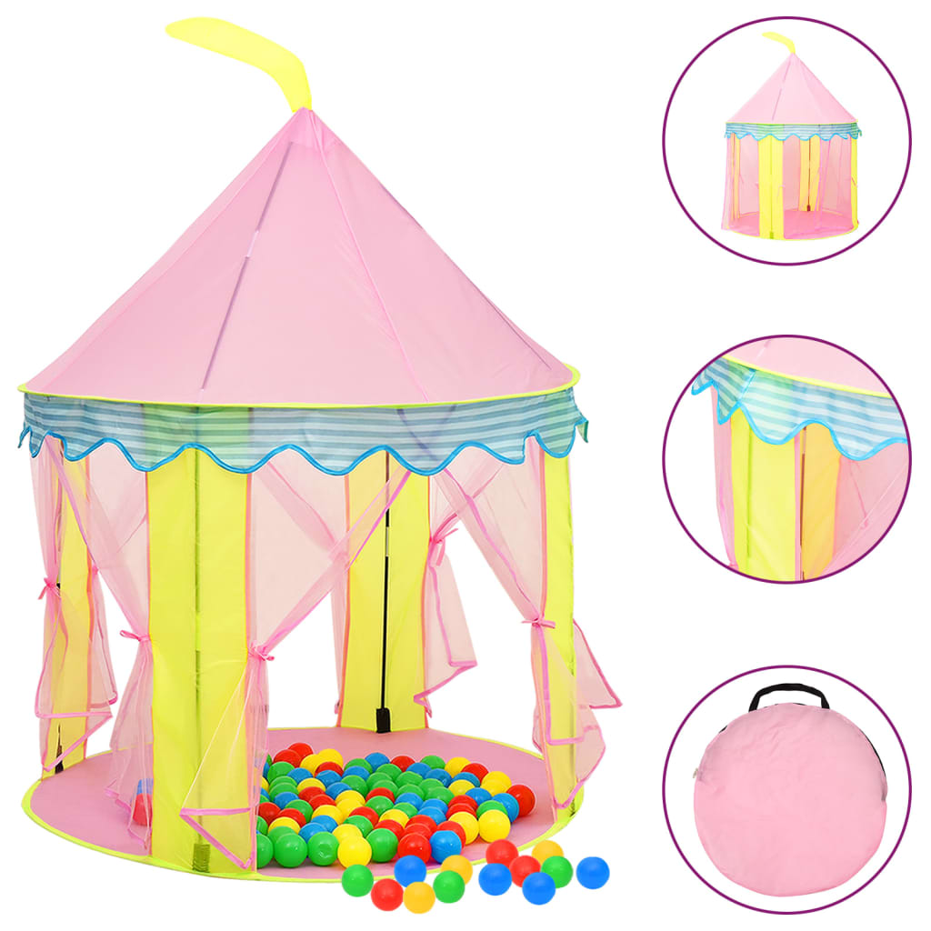 Tente de jeu pour enfants rose 100x100x127 cm