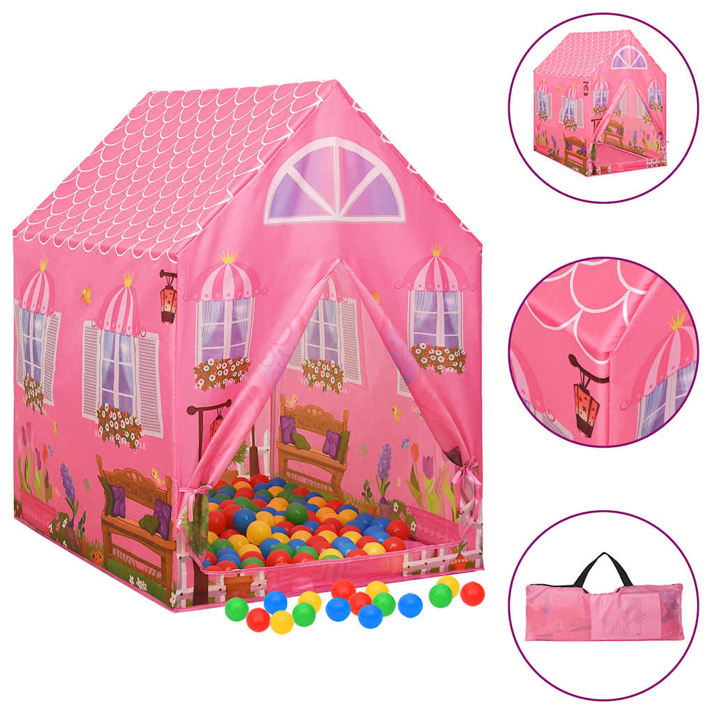 Tente de jeu pour enfants rose 69x94x104 cm