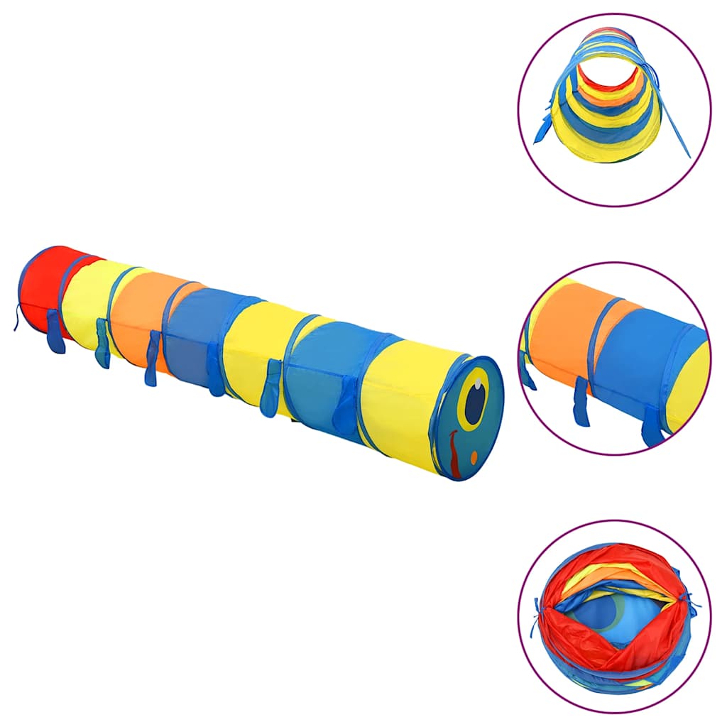 Tunnel de jeu pour enfants multicolore 245 cm en polyester