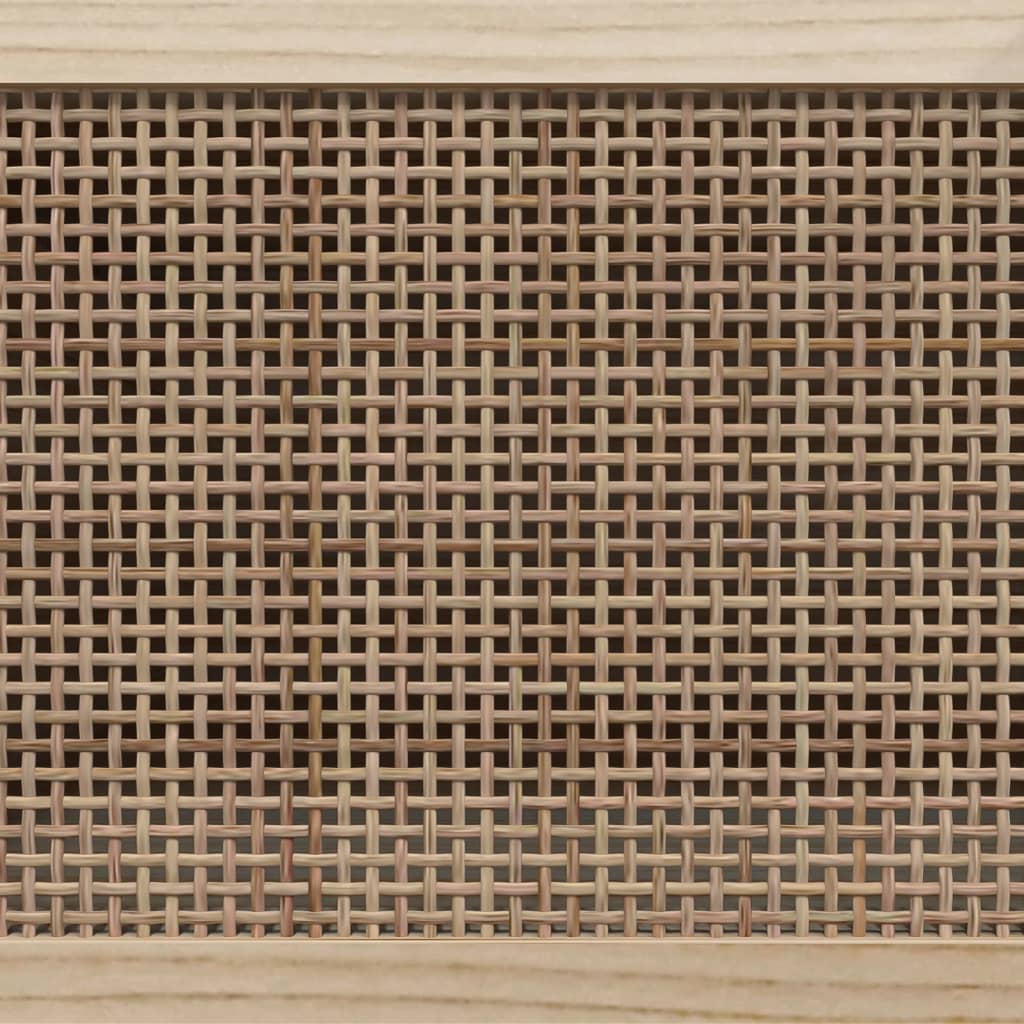 TV-Schrank Braun 105x30x40 cm Massivholz Kiefer Natur-Rattan