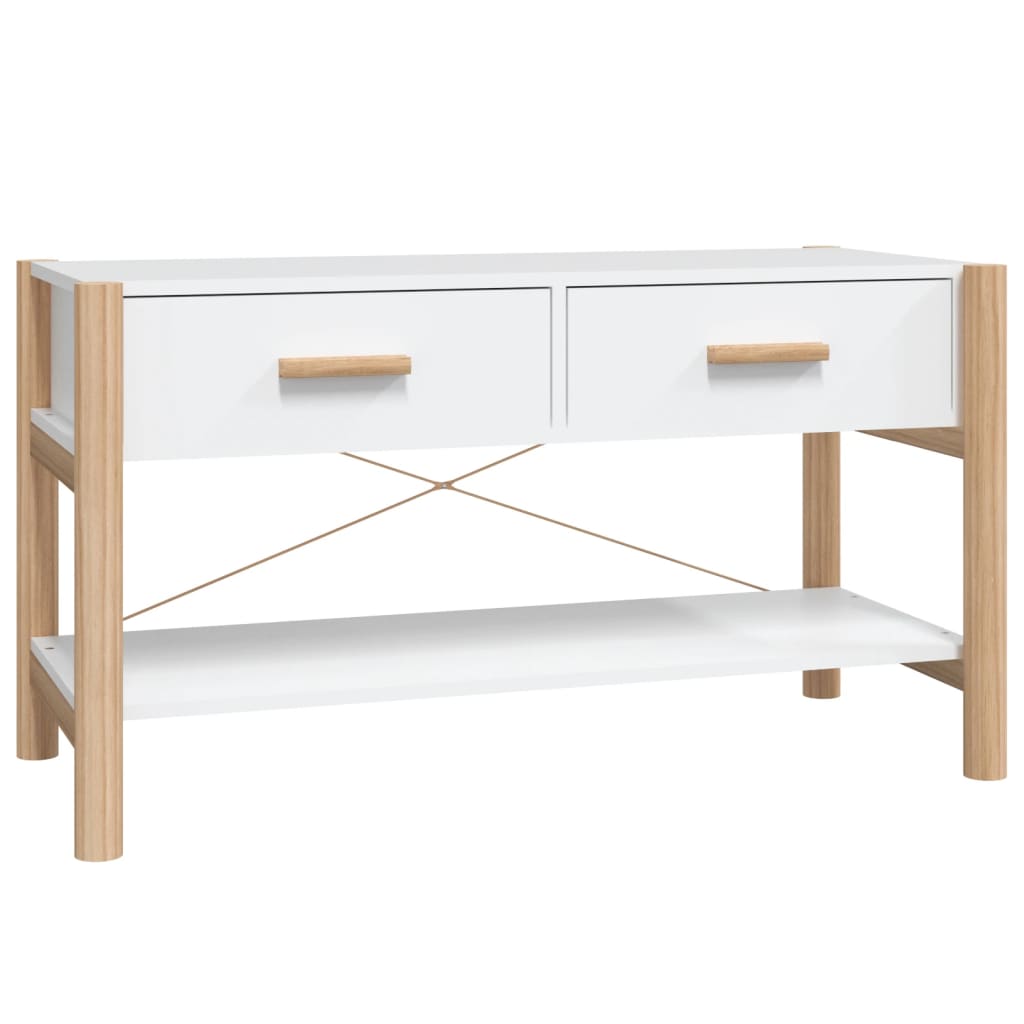 Meuble TV blanc 82x38x45 cm en matériau à base de bois