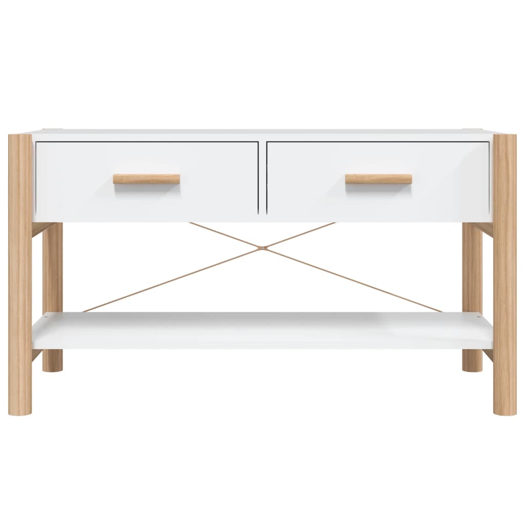 Meuble TV blanc 82x38x45 cm en matériau à base de bois