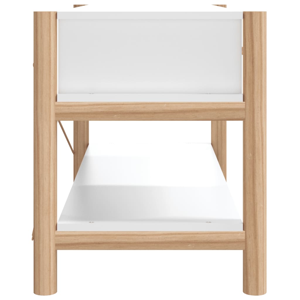 Meuble TV blanc 82x38x45 cm en matériau à base de bois