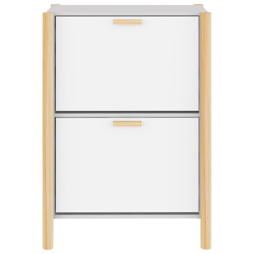 Schuhschrank Weiß 57,5x33x80 cm Holzwerkstoff