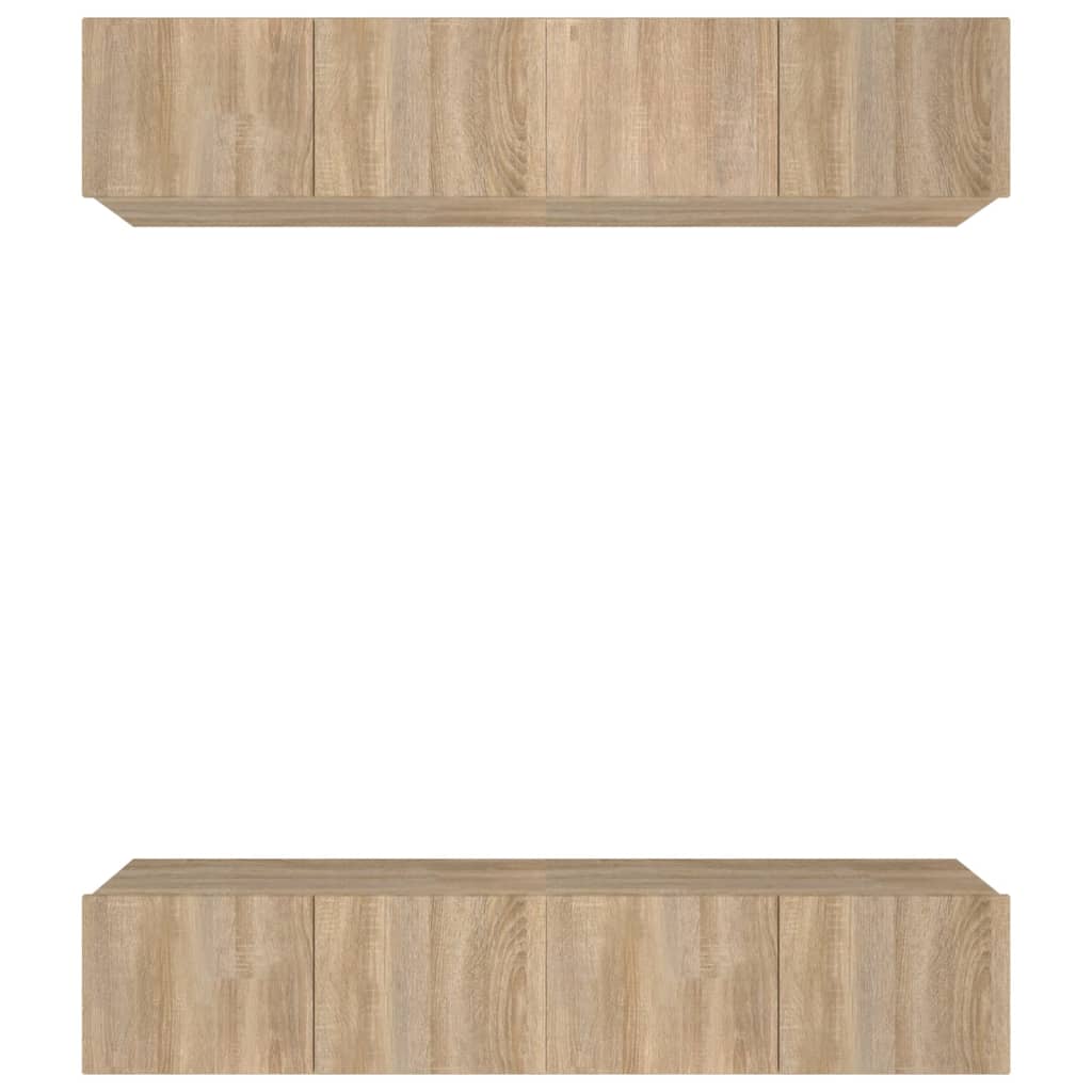 Meubles TV 4 pièces en chêne Sonoma 80 x 30 x 30 cm, matériau à base de bois