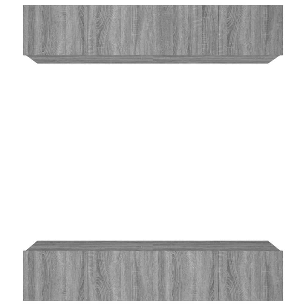 Meubles TV 4 pièces, gris Sonoma, 80 x 30 x 30 cm, matériau à base de bois