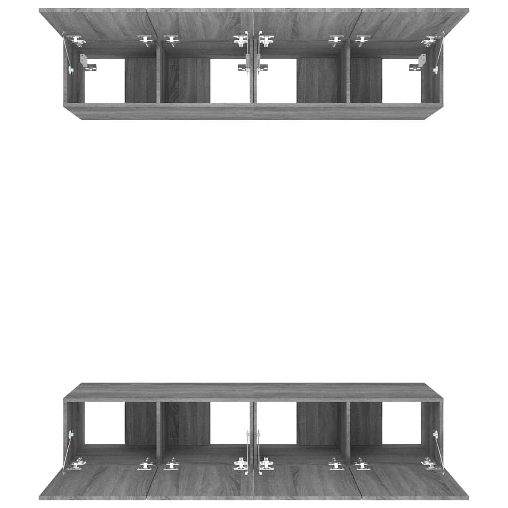 TV-Schränke 4 Stk. Grau Sonoma 80x30x30 cm Holzwerkstoff