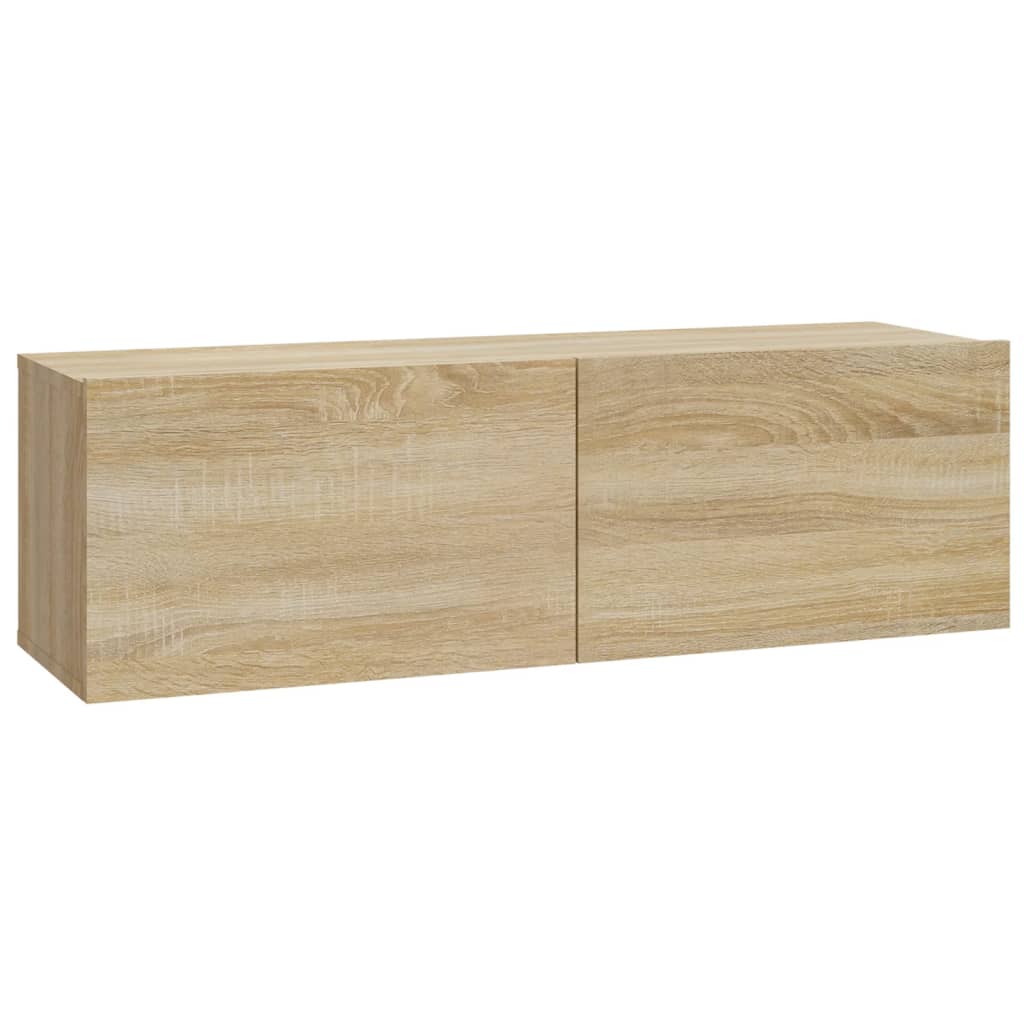 TV wall cabinets 4 pcs. Sonoma oak 100x30x30 cm