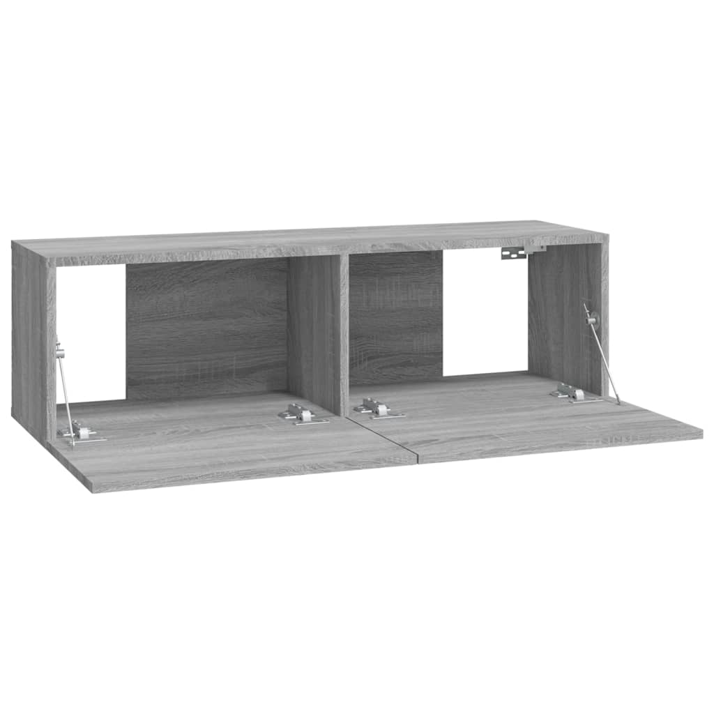 TV wall cabinets 4 pcs. Gray Sonoma 100x30x30 cm