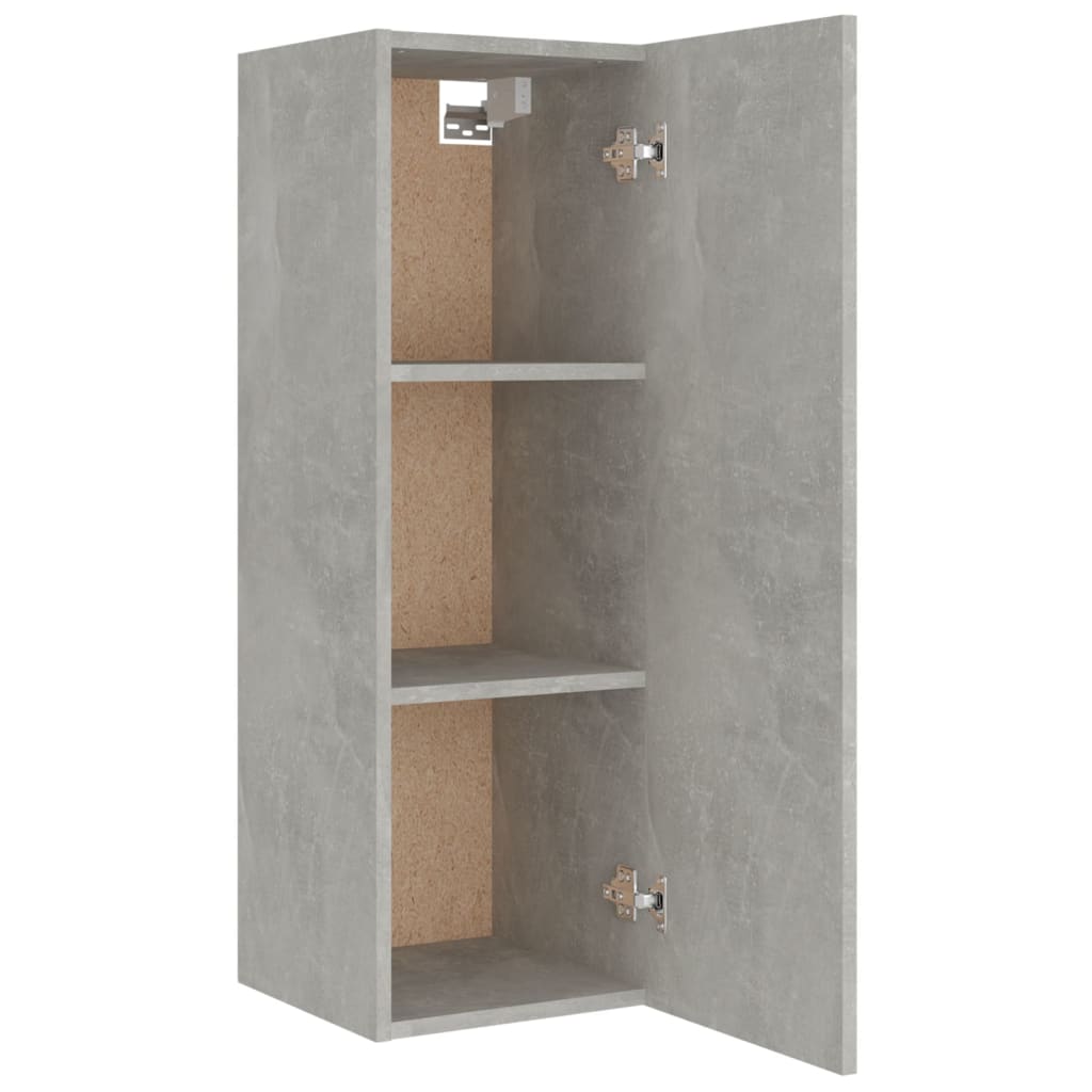 Ensemble de meubles TV 4 pièces en béton gris à base de bois