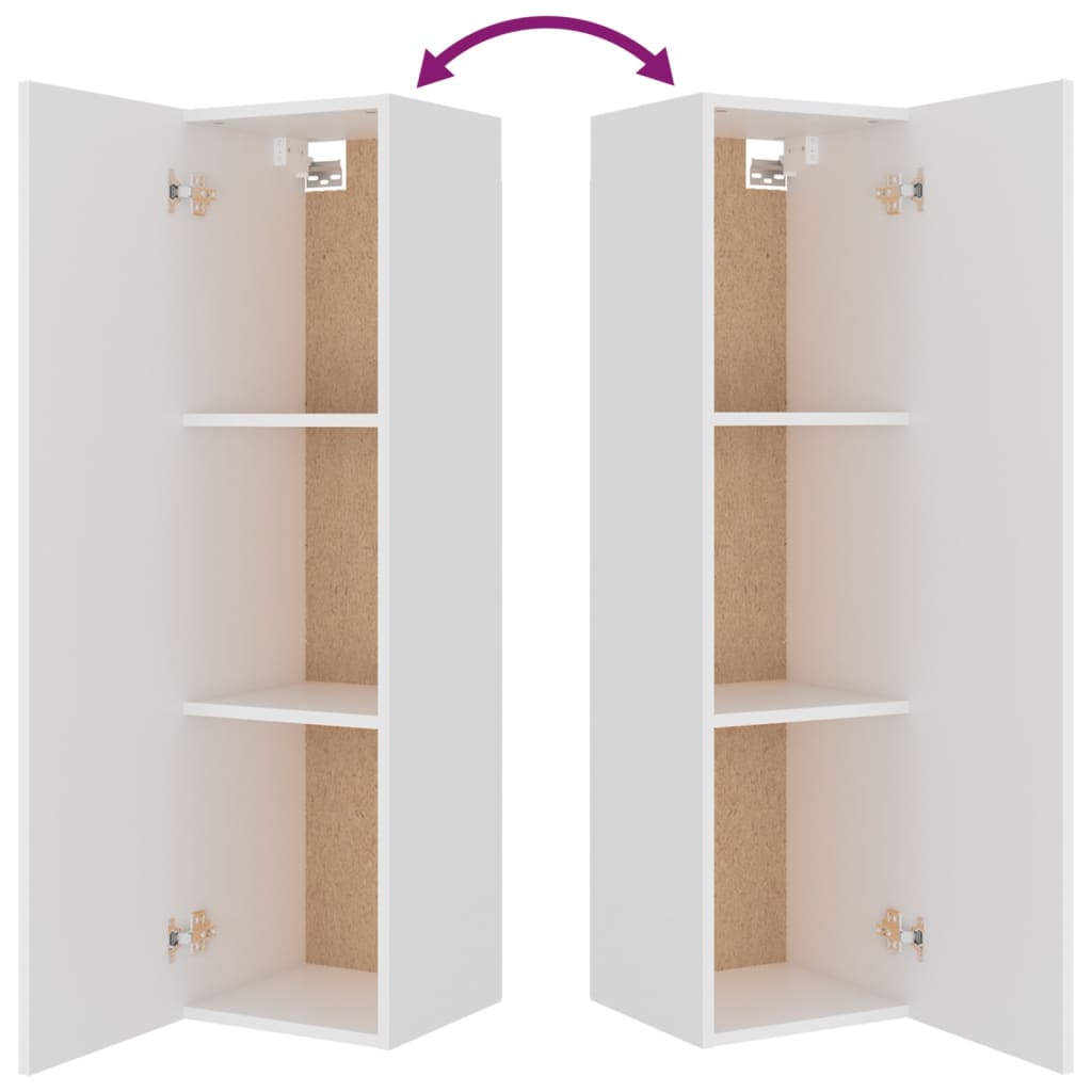4-tlg. TV-Schrank-Set Weiß Holzwerkstoff