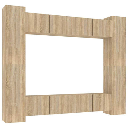 8-tlg. TV-Schrank-Set Sonoma-Eiche Holzwerkstoff