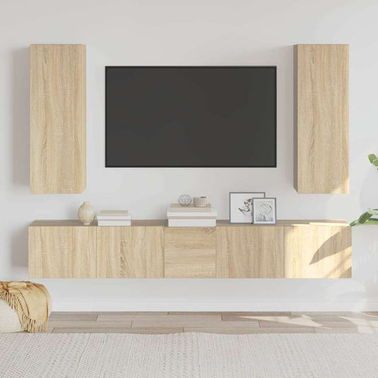5-tlg. TV-Schrank-Set Sonoma-Eiche Holzwerkstoff