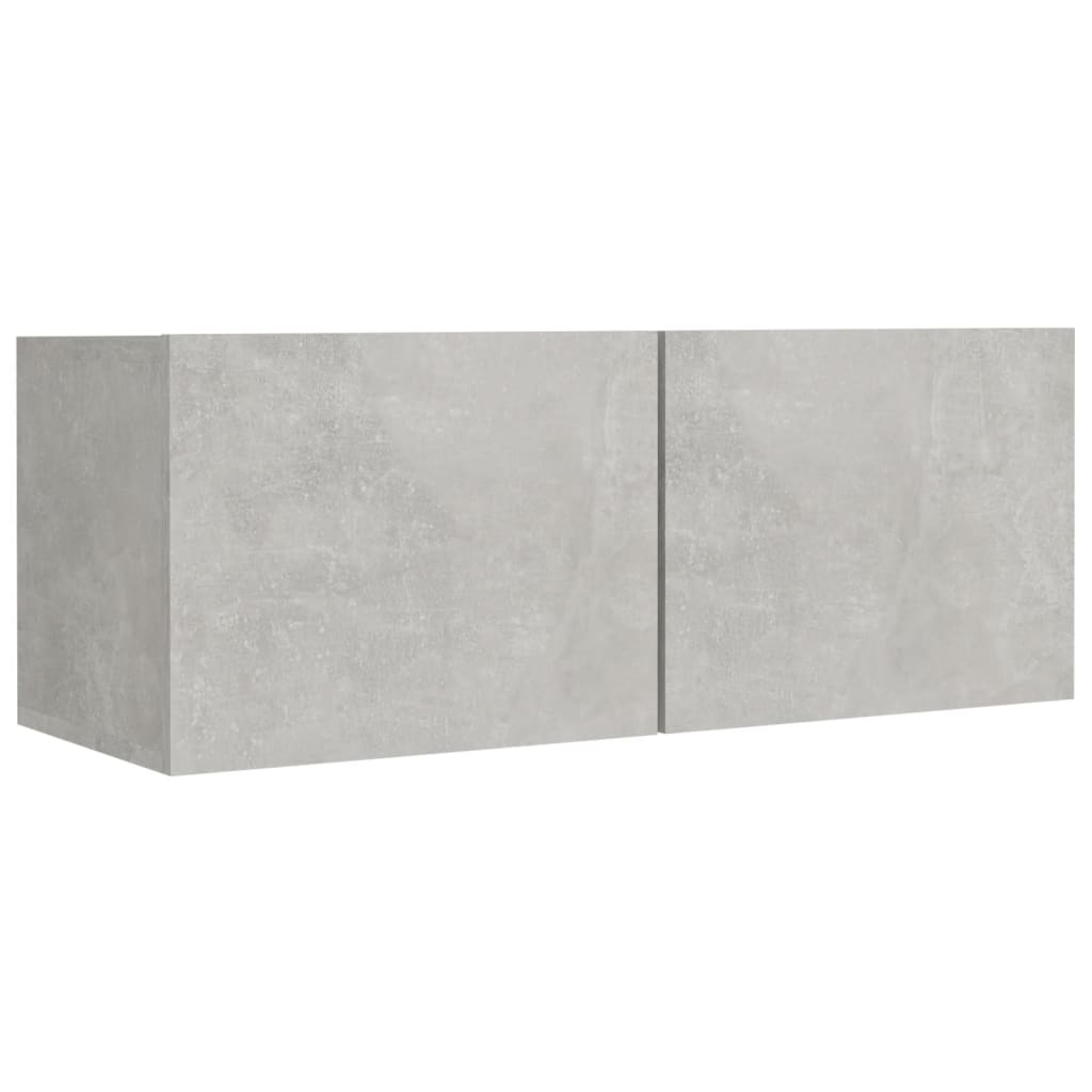 Ensemble de meubles TV 5 pièces en béton gris à base de bois