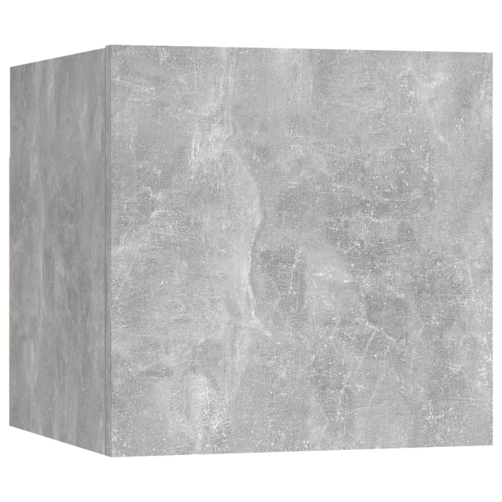 Ensemble de meubles TV 5 pièces en béton gris à base de bois