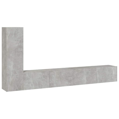 3-tlg. TV-Schrank-Set Betongrau Holzwerkstoff