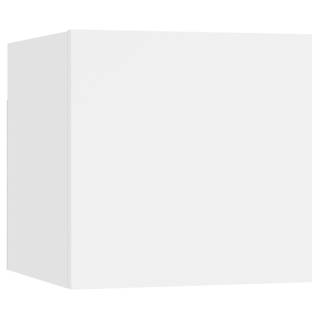 Ensemble de meubles TV 6 pièces en bois blanc