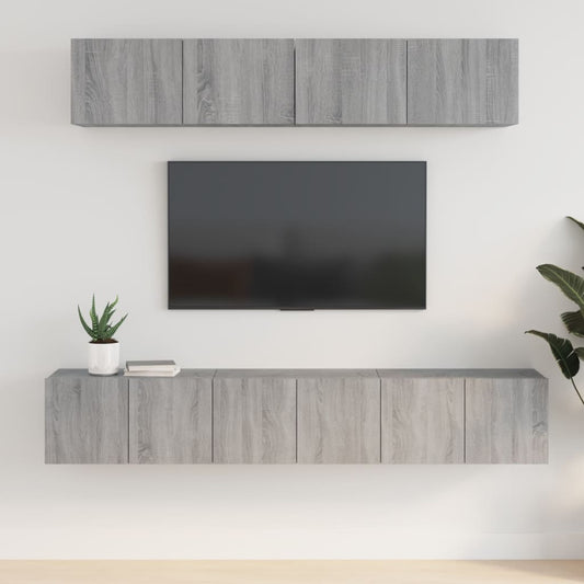 Ensemble de meubles TV 5 pièces, en bois de Sonoma gris