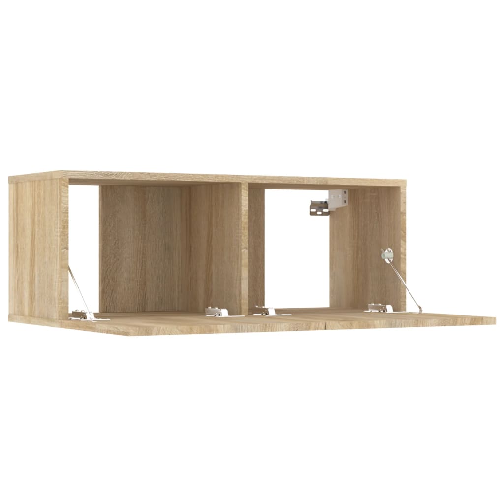 Ensemble de meubles TV 5 pièces en bois de chêne Sonoma