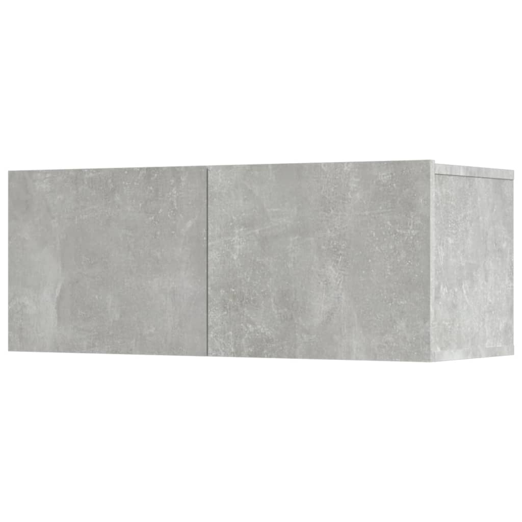 Ensemble de meubles TV 5 pièces en béton gris à base de bois