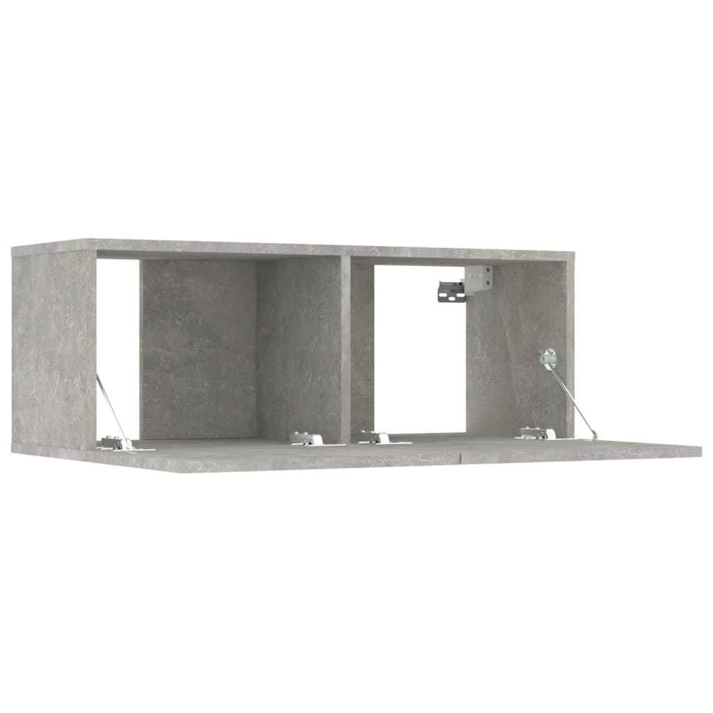 Ensemble de meubles TV 5 pièces en béton gris à base de bois