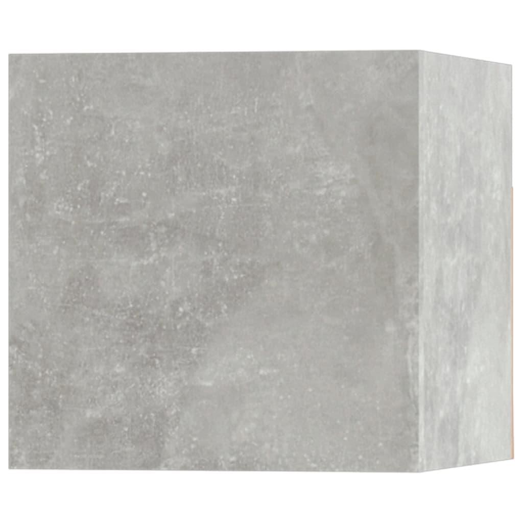 Ensemble de meubles TV 5 pièces en béton gris à base de bois