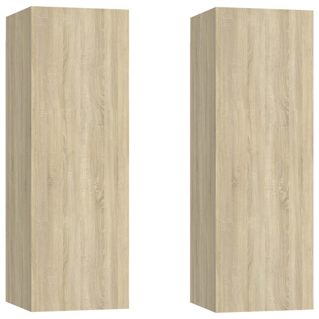 Ensemble de meubles TV 6 pièces en bois de chêne Sonoma