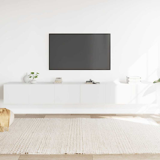 3-tlg. TV-Schrank-Set Weiß Holzwerkstoff