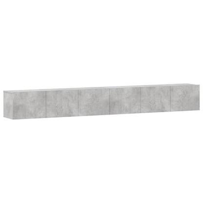 3-tlg. TV-Schrank-Set Betongrau Holzwerkstoff