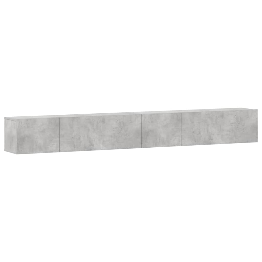 3-tlg. TV-Schrank-Set Betongrau Holzwerkstoff