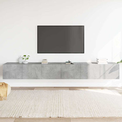 3-tlg. TV-Schrank-Set Betongrau Holzwerkstoff