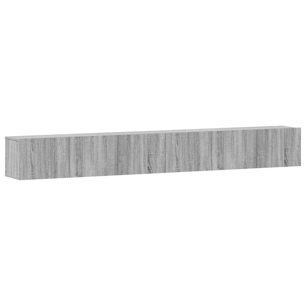 3-tlg. TV-Schrank-Set Grau Sonoma Holzwerkstoff