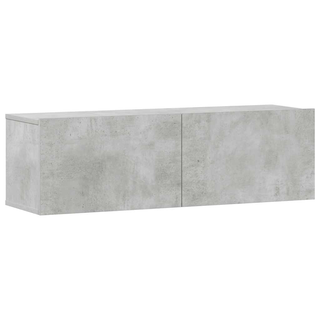 3-tlg. TV-Schrank-Set Betongrau Holzwerkstoff